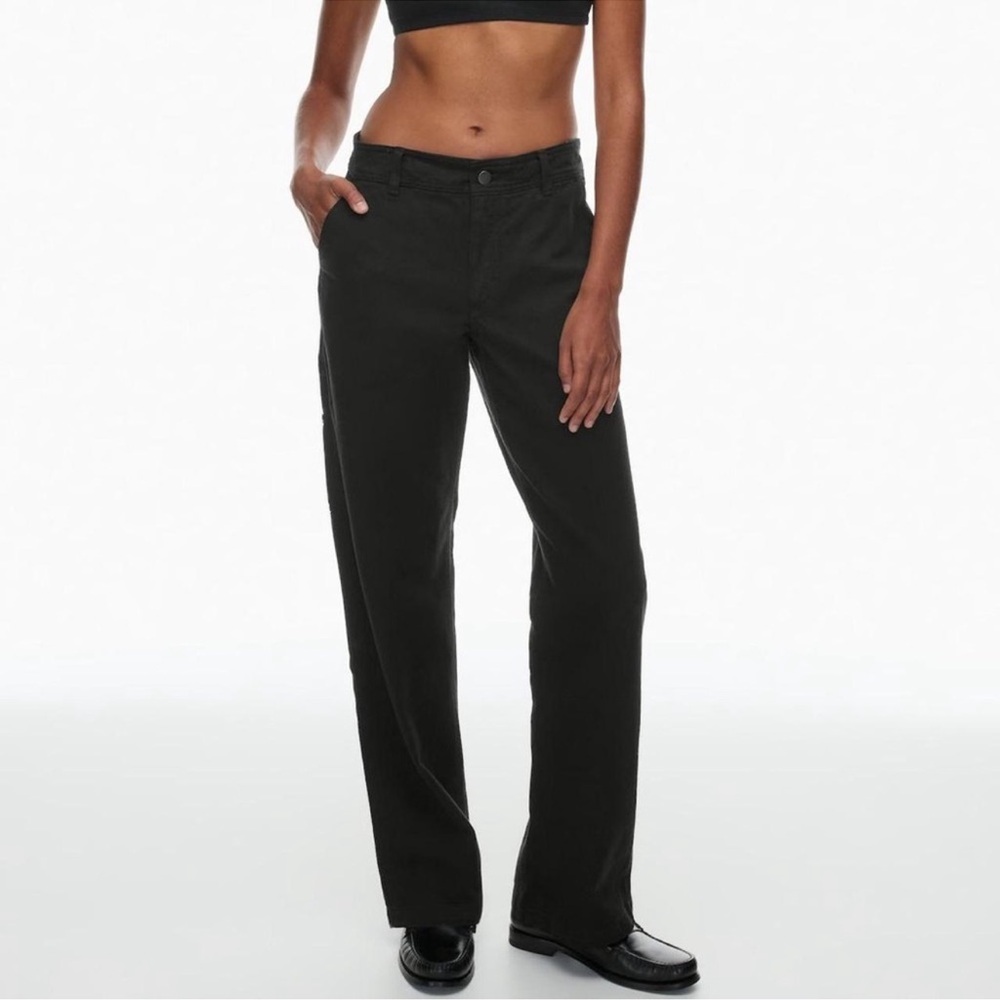 TNA Aritzia Black Wide Leg Cargo Pants 00